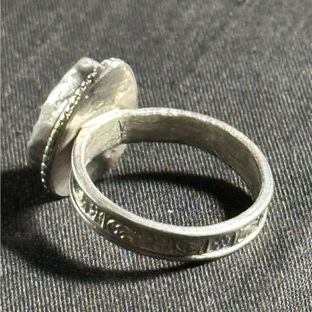 Aurora Opal Sterling Silver Ring - image 6